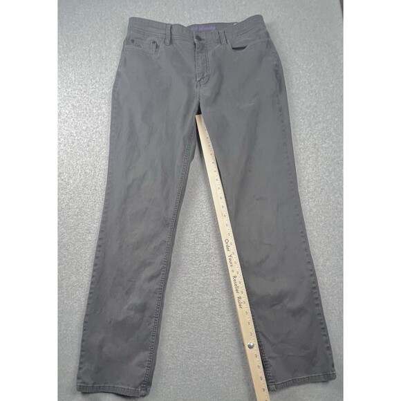 $$SOLD:SE110825$$ Gray Straight Fit Casual Office Trousers Career - Picture 6 of 15